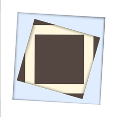 Wall Mural - white paper square and frame background