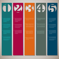 Poster - vertical paper numbered banners
