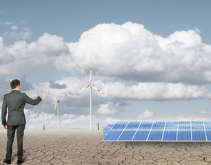 Businessman and renewable energy