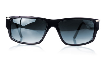 Trendy sunglasses on a white background