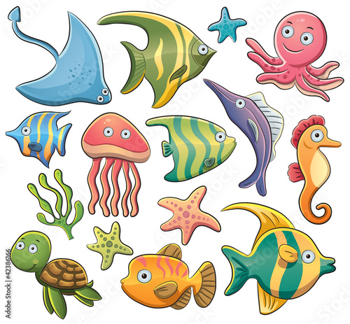 Naklejka dekoracyjna Sea Animals Collection