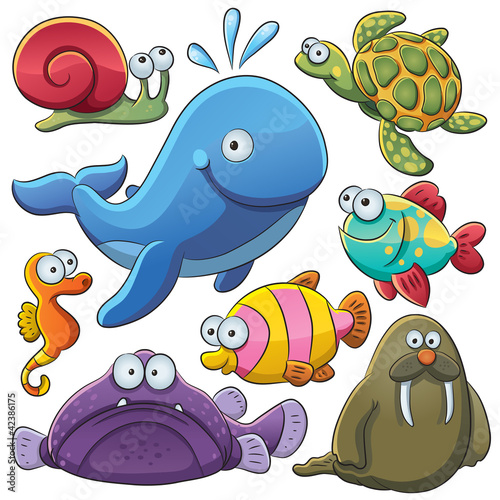 Naklejka na szybę Sea Animals Collection