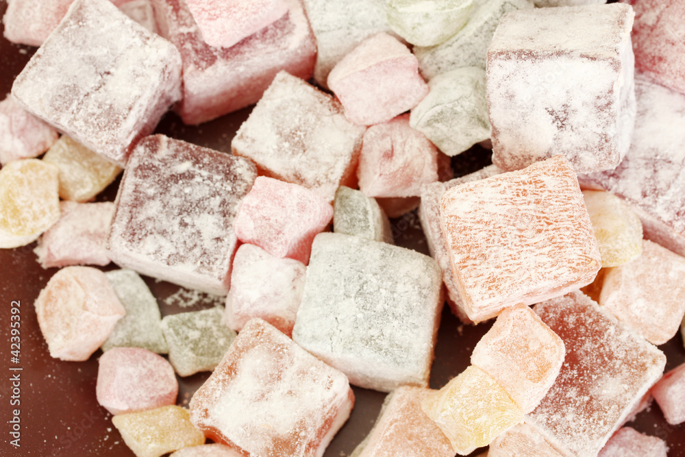 delicious turkish delight close-up