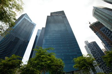 Wall Mural - Modern skyscrapers in business district