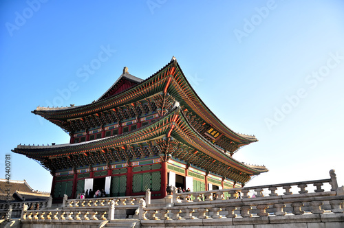 Photo Gyeongbokgung palace in Seoul, Korea