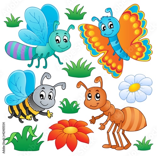 Obraz w ramie Cute bugs collection 2