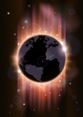 Wall Mural - futuristic globe concept illustration
