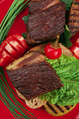 Poster - grilled meat : beef