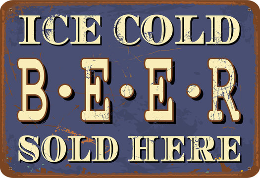 Vintage style tin sign 