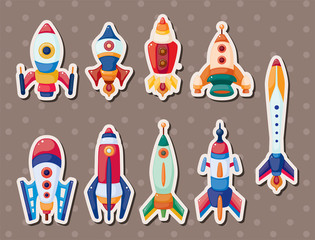 Wall Mural - rocket stickers