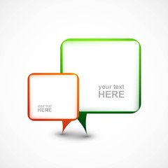 Canvas Print - abstract colorful shiny speech bubble chat vector