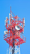 Antenna of Communication Building on blue sky.