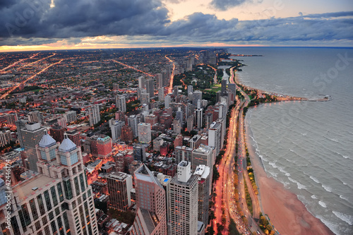 Naklejka na szafę Chicago Lakefront