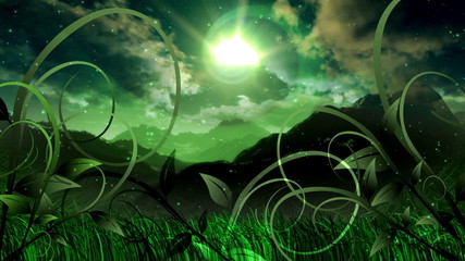 Wall Mural - Nature Dream Landscape Scenic Space Animation