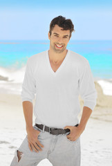 Smiling male model