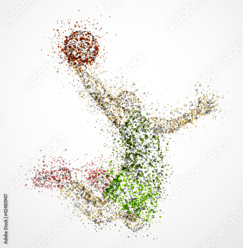 Fototapeta do kuchni Abstract basketball player