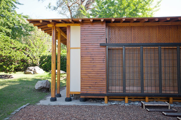 small wooden house in Japanese style