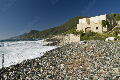 Plage De Galets En Corse Farinole Buy This Stock Photo