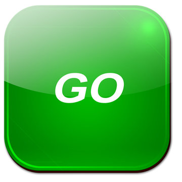 App Symbol Gehen grün Nahaufnahme
