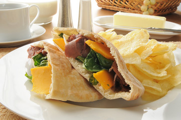 Sticker - Roast beef pita sandwich