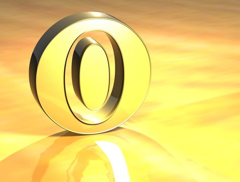3D Number Gold Sign