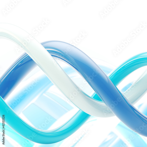 Abstract glossy spiral twirls background