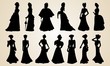 © marius1987 - Elegant Victorian Women Silhouettes
