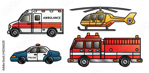 Naklejka na szafę Emergency Vehicles