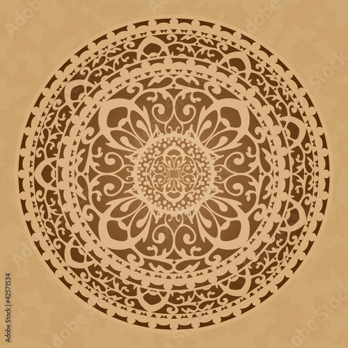 Obraz w ramie Vector illustration of oriental decoration