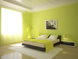 green bedroom design