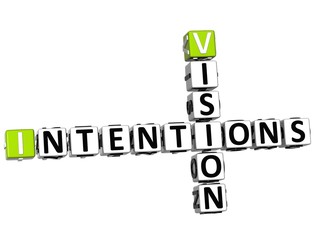 Wall Mural - 3D Vision Intentions Crossword