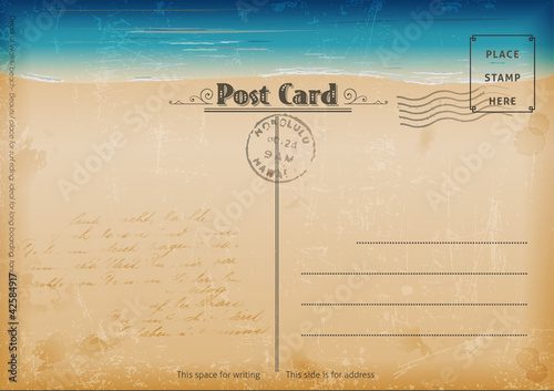 Fotografía Vintage summer postcard.