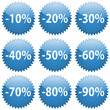 sticker blue percentage collection 1