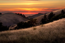 Beautiful Sunset Over California Valley