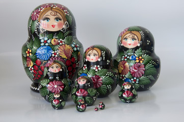 Wall Mural - Russian dolls -  matrioska   modern  Wood craft  From Moscow,Rus