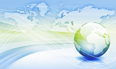 Wall Mural - planet earth and technology background