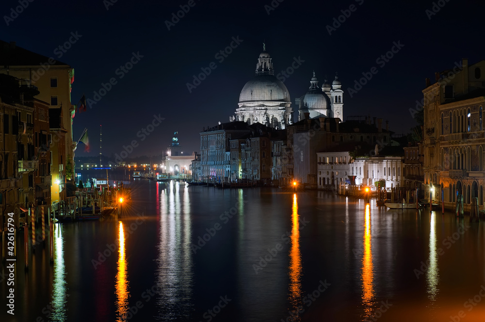 Grand Canal and Basilica Santa Maria della Salute, Venice, Italy