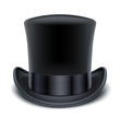 black top hat vector illustration isolated on white background