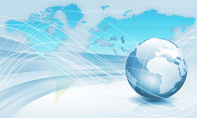 Wall Mural - planet earth and technology background