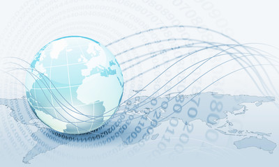 Wall Mural - planet earth and technology background