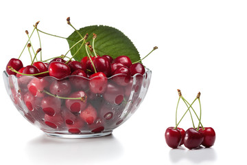 Wall Mural - Fresh red cherries