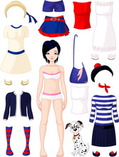Paper Doll With Clothing