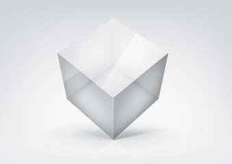 vector transparent cube for your graphic design