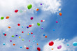 canvas print picture - Luftballons, toy balloons, Copy space