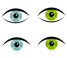 Wall Mural - eyes icons
