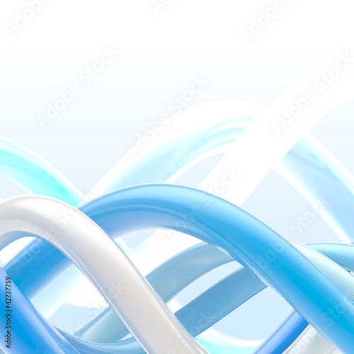 Abstract glossy spiral twirls background
