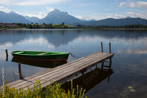 Foto-Vorhang - Ruderboot am See (von Daniel Ernst)