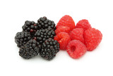 Fototapeta Do pokoju - More e lamponi - Blackberries and raspberries