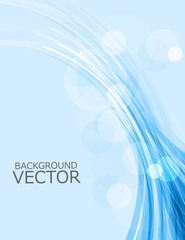 Wall Mural - abstract technology lines blue wave vector