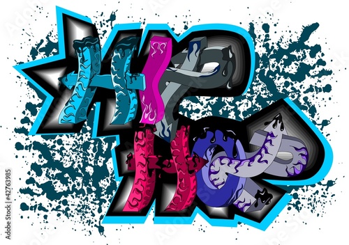 Plakat na zamówienie Graffiti hip hop